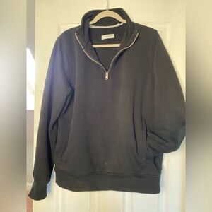 Kenneth Cole Men's Quarter Black Zip-Up Sweater